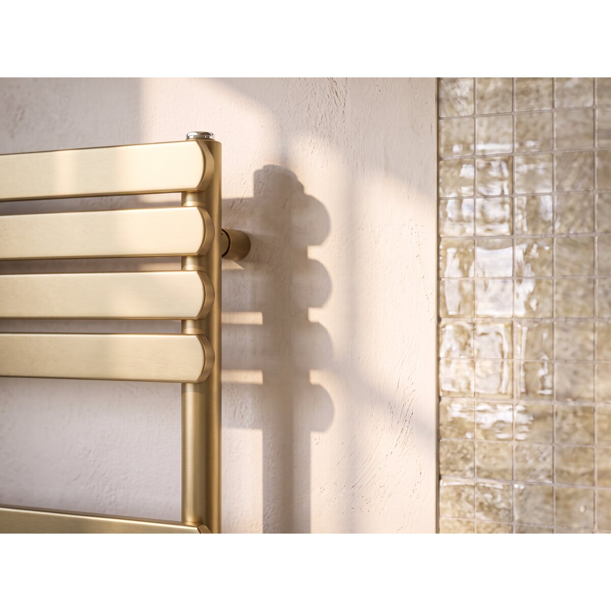 Miro Lode Towel Radiator in Brass, 1200 x 500mm, image 4