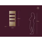 Miro Lode Towel Radiator in Brass, 1200 x 500mm, image 6