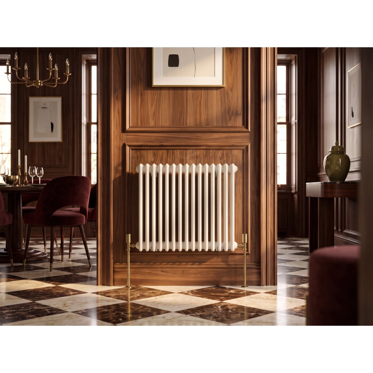 Miro Vera Column Radiator for Central Heating, White, 600 x 680mm