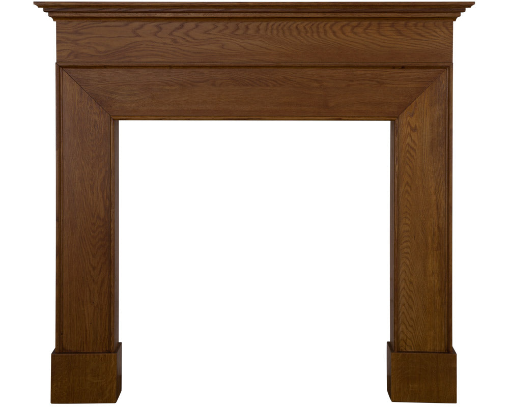 Carron Nostell wooden fire surround in waxed solid oak