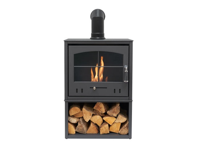OKO S4 Bioethanol Stove in Charcoal Grey 3kW