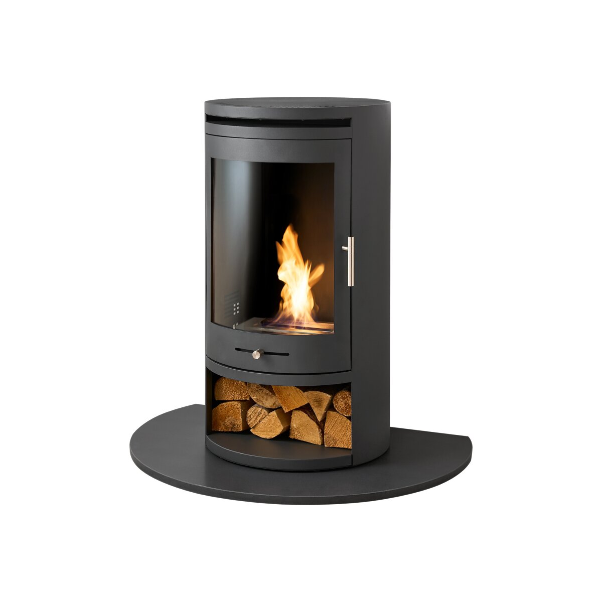 OKO S5 Bioethanol Cylinder Stove with Black Granite Hearth, image 2
