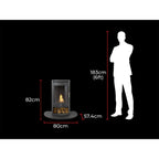 OKO S5 Bioethanol Cylinder Stove with Black Granite Hearth, image 9