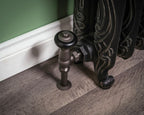 Carron Orleans cast iron radiator, satin black highlight finish feet
