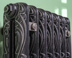 Carron Orleans cast iron radiator, satin black highlight finish sections