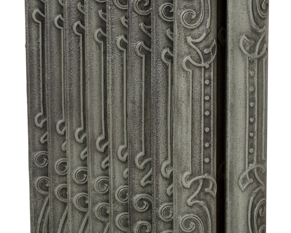 Carron Orleans cast iron radiator, section detail antiqued french grey
