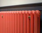 Carron Princess cast iron radiator, Farrow and Ball bisque sections