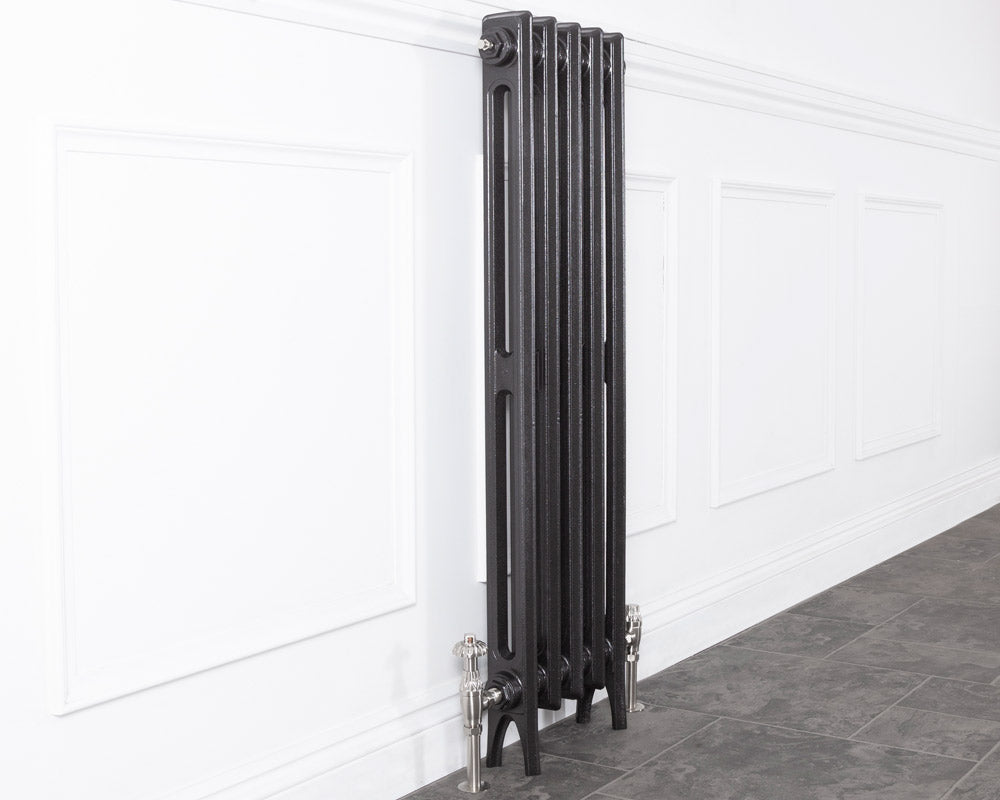 Carron Rathmell 2 Column cast iron radiator, graphite grey