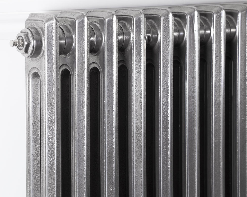 Carron Rathmell 2 Column cast iron radiator, hand burnished detail