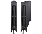 Carron Rathmell 4 Column cast iron radiator, 810mm roberson steel grey
