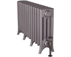 Carron Rathmell 4 Column cast iron radiator, 460mm roberson silver blush