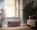 Carron Rathmell 9 Column Low Level cast iron radiator, rathmell Farrow and Ball sulking room pink