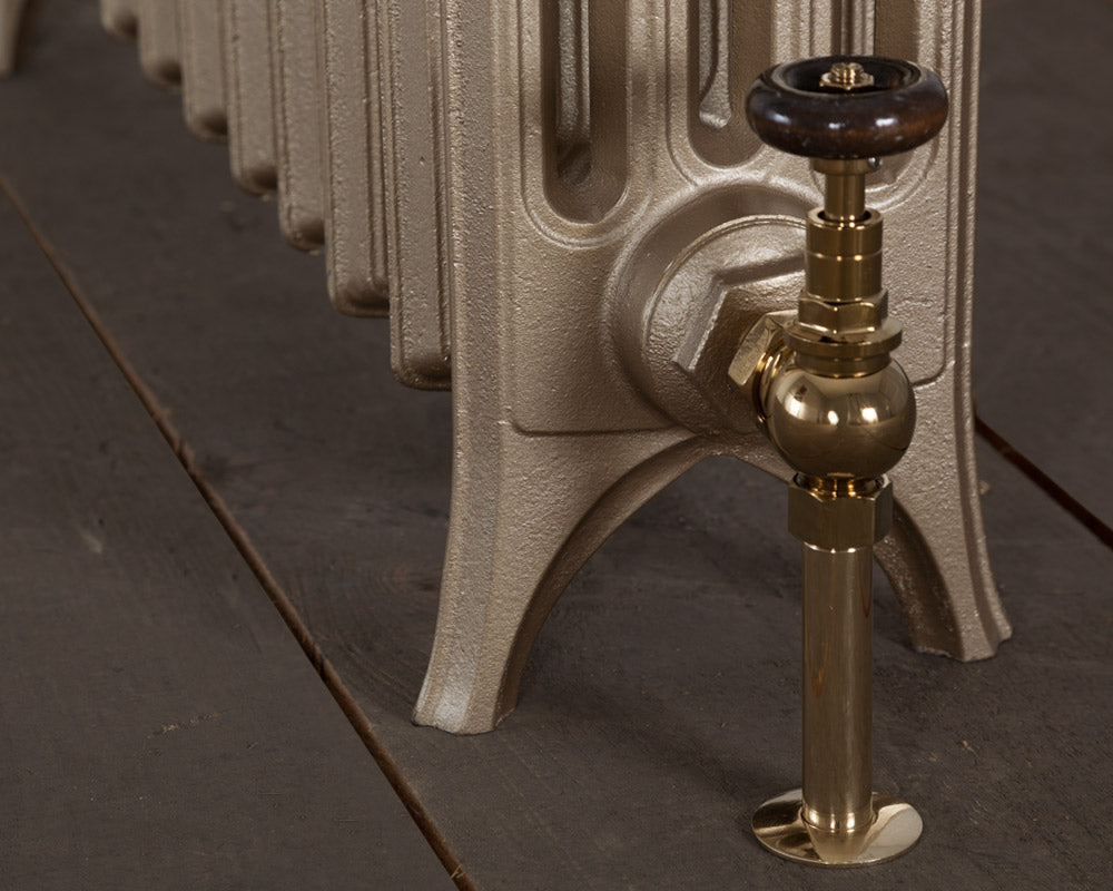 Carron Rathmell 4 Column cast iron radiator, rathmell roberson renaissance gold feet