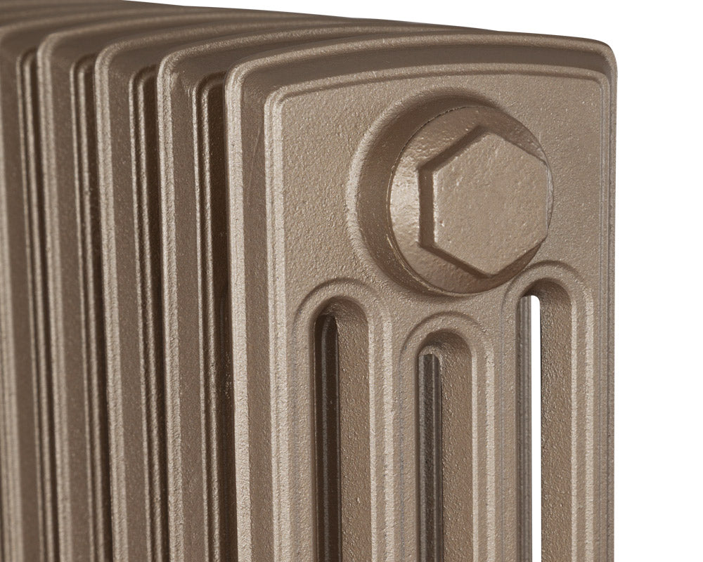 Carron Rathmell 4 Column cast iron radiator, rathmell roberson renaissance gold top