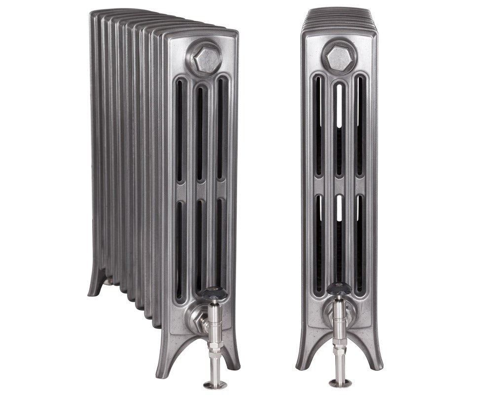 Carron Rathmell 4 Column cast iron radiator, rathmell hand burnished
