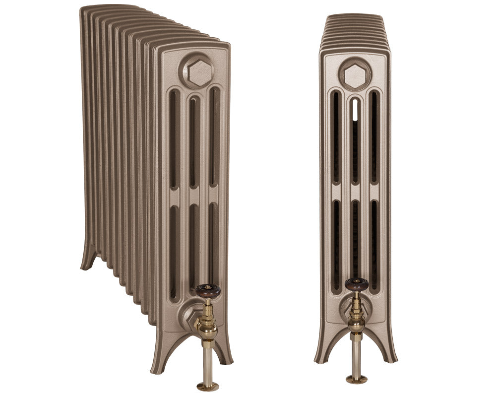 Carron Rathmell 4 Column cast iron radiator, rathmell roberson renaissance gold