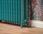 Carron Ribbon 2 Column cast iron radiator, Little Greene canton feet