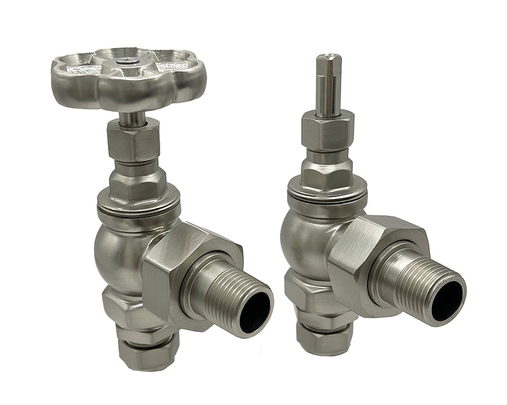 Carron Daisy wheel valve set in satin nickel