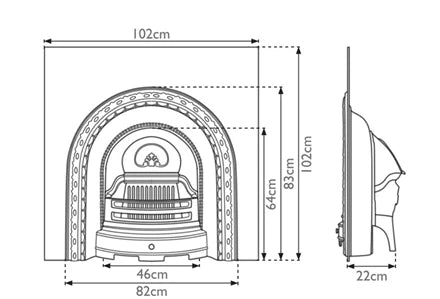 Carron Scotia Cast Iron Period Fireplace Insert (40") | Victorian