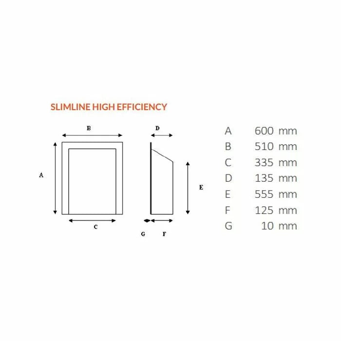 Sirocco Daisy - Inset Gas Fire - Slimline High Efficiency in Black Nickel Fret & Trim