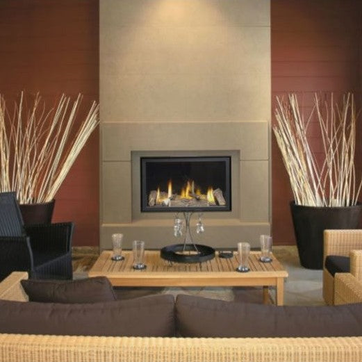 Sirocco Series 6000 | Hole in the Wall Gas Fire in Black, Frameless | Remote Control
