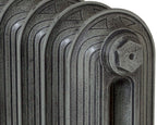 Carron Tuscany cast iron radiator, antiqued french grey top