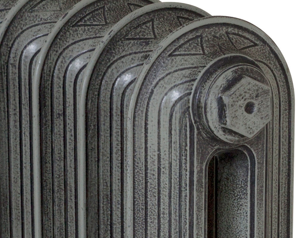 Carron Tuscany cast iron radiator, antiqued french grey top
