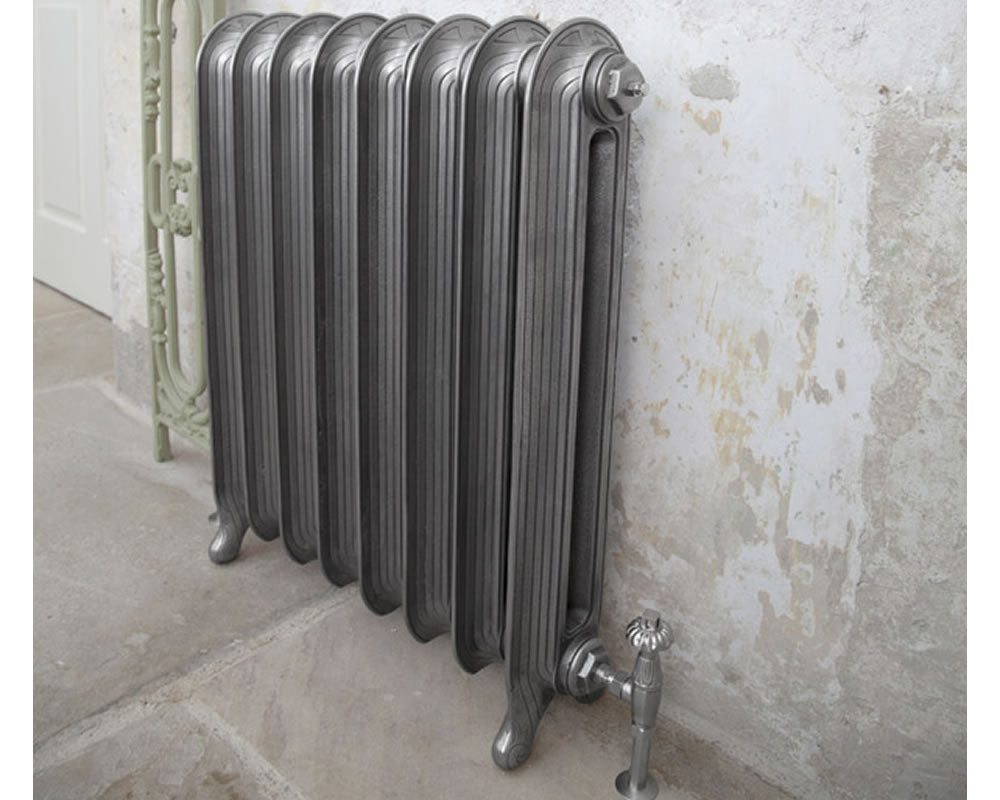 Carron Tuscany cast iron radiator, hand burnished setting