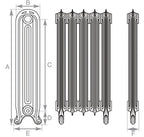 Carron Tuscany cast iron radiator, technical