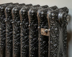 Carron Verona cast iron radiator, antiqued silver sections