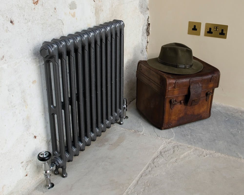 Carron Victorian 2 Column cast iron radiator, foundry grey