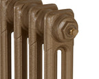 Carron Victorian 2 Column cast iron radiator, hammered gold
