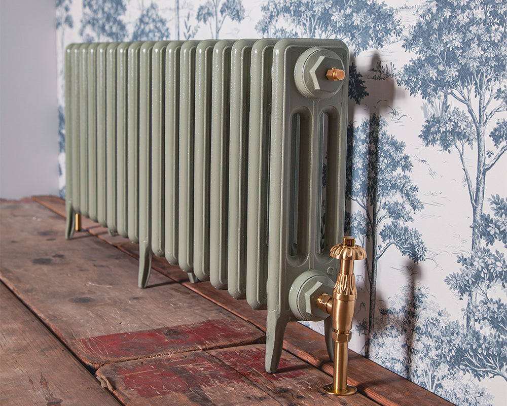 Carron Victorian 3 Column cast iron radiator, 450mm french grey