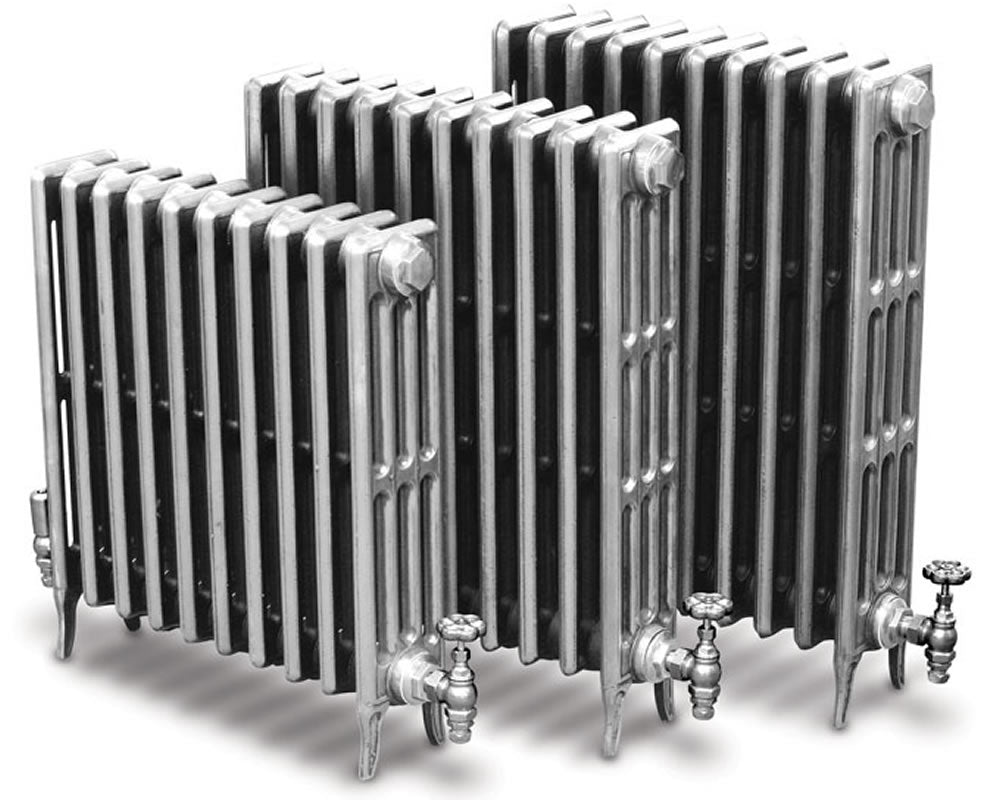 Carron Victorian 4 Column Low Level cast iron radiator, victorian