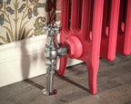Carron Victorian 4 Column Low Level cast iron radiator, victorian Little Greene leather feet