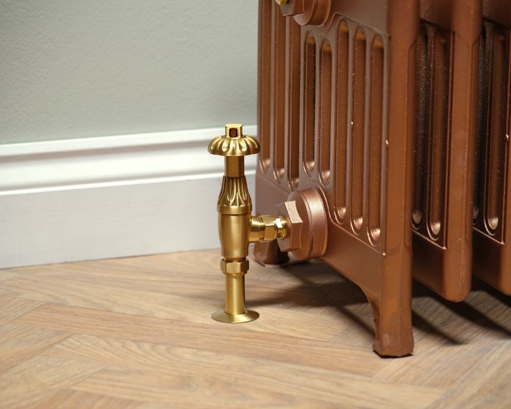 Carron Victorian 9 Column Low Level cast iron radiator, victorian feet