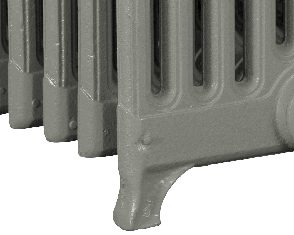 Carron Victorian 9 Column Low Level cast iron radiator, victorian french grey