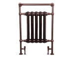 Carron Wilsford towel rail in brushed bronze with painted cast iron sections