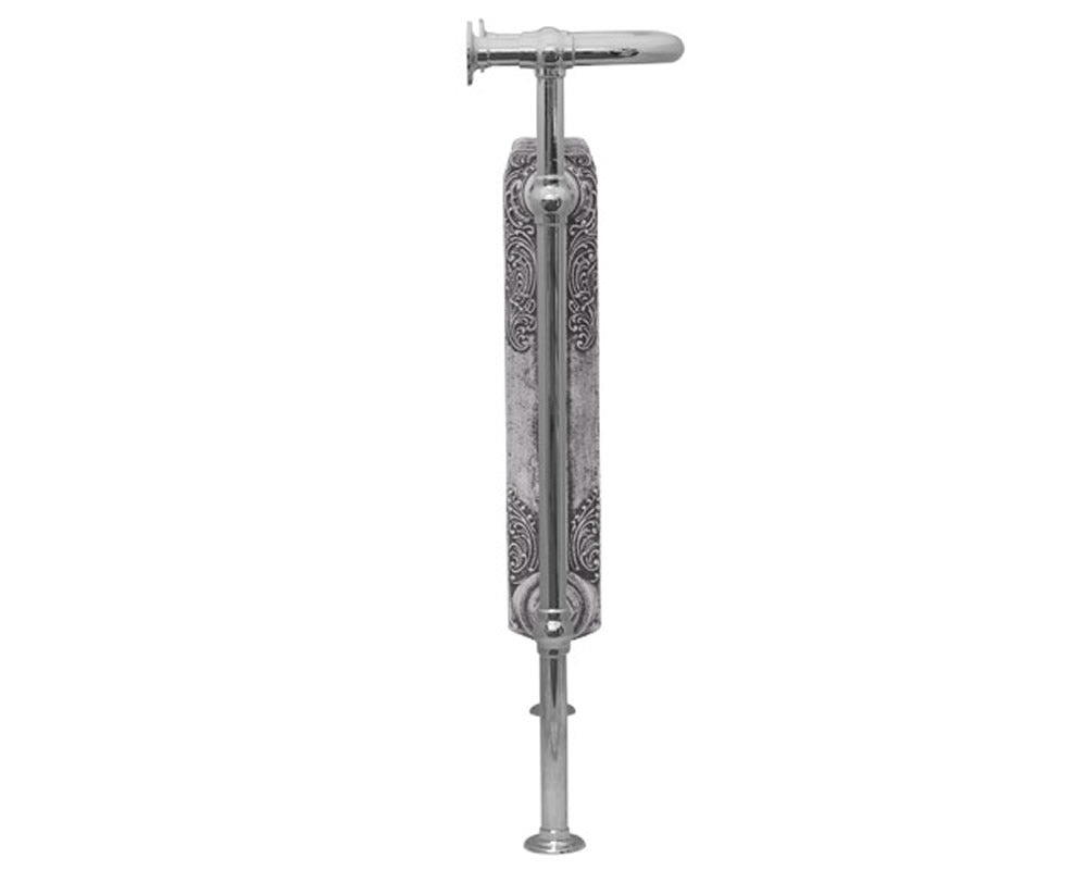 Carron Wilsford towel rail in chrome with painted cast iron sections