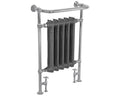 Carron Wilsford towel rail in chrome with painted cast iron sections