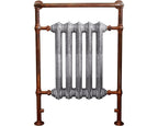Carron Wilsford towel rail in copper with painted cast iron sections