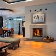 Wood Burning Inset Boiler Stove by Woodfire EX12 Panorama | One Sided