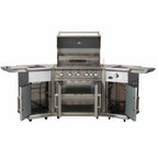 Lifestyle Bahama Island 6+1 Burner Gas Barbecue - Glowing Flames