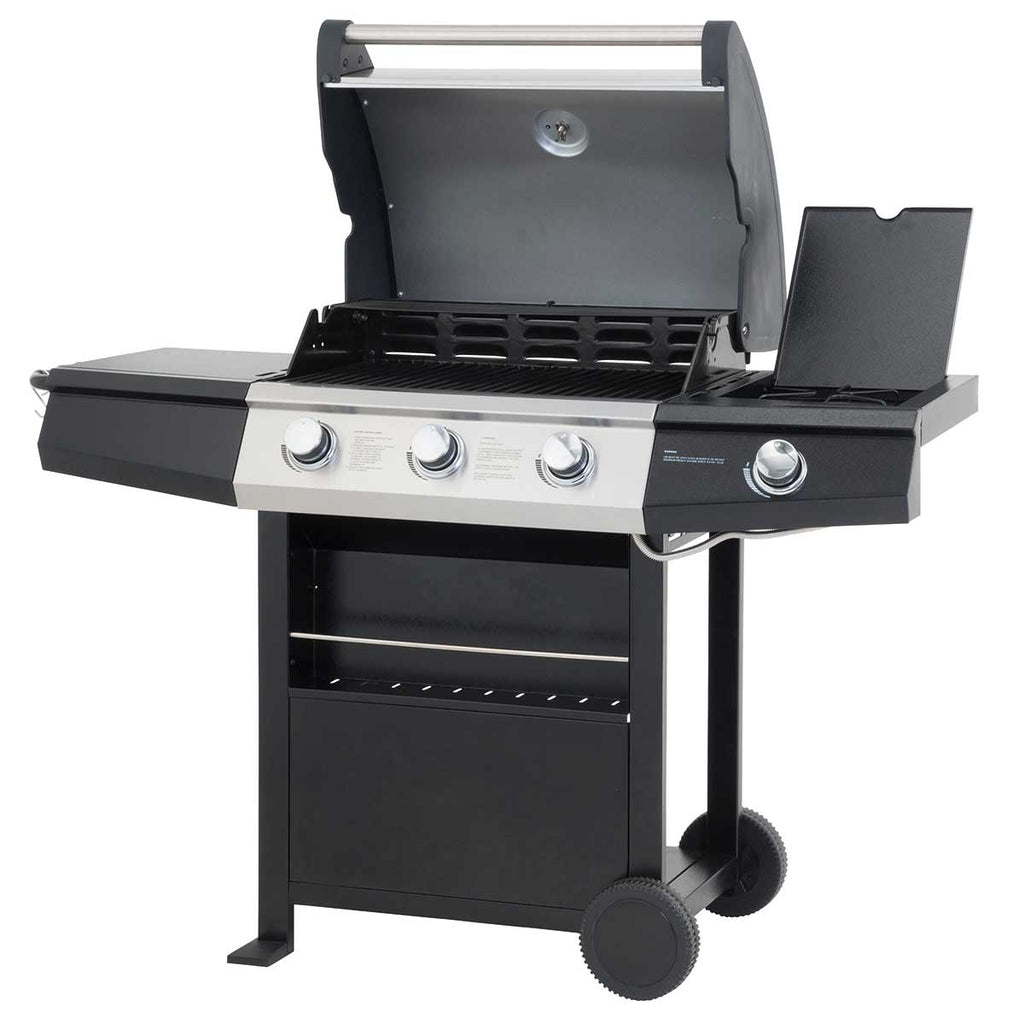 Lifestyle St. Vincent 3+1 Burner Gas Barbecue Grill - Glowing Flames