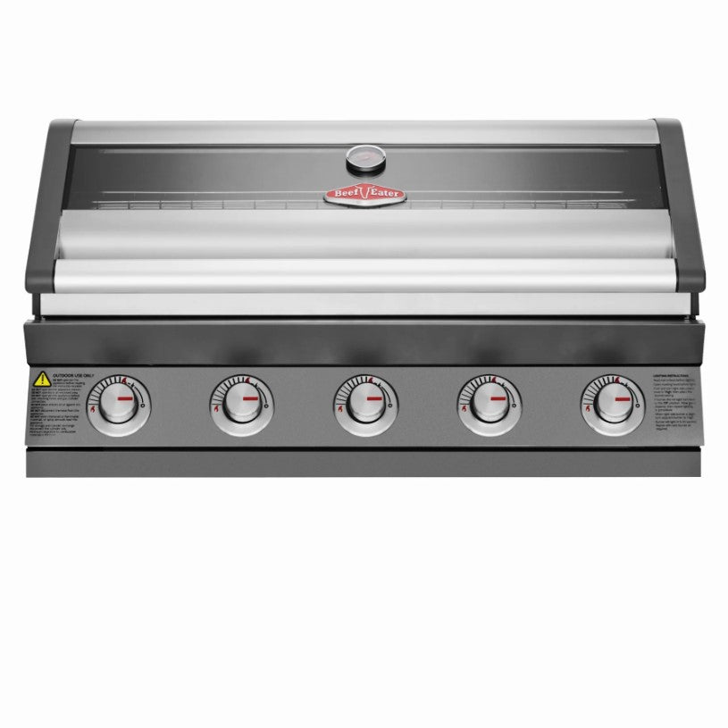 BeefEater Gas BBQ - 1600E (Dark Stainless Steel) - 5 Burner Built In BBQ