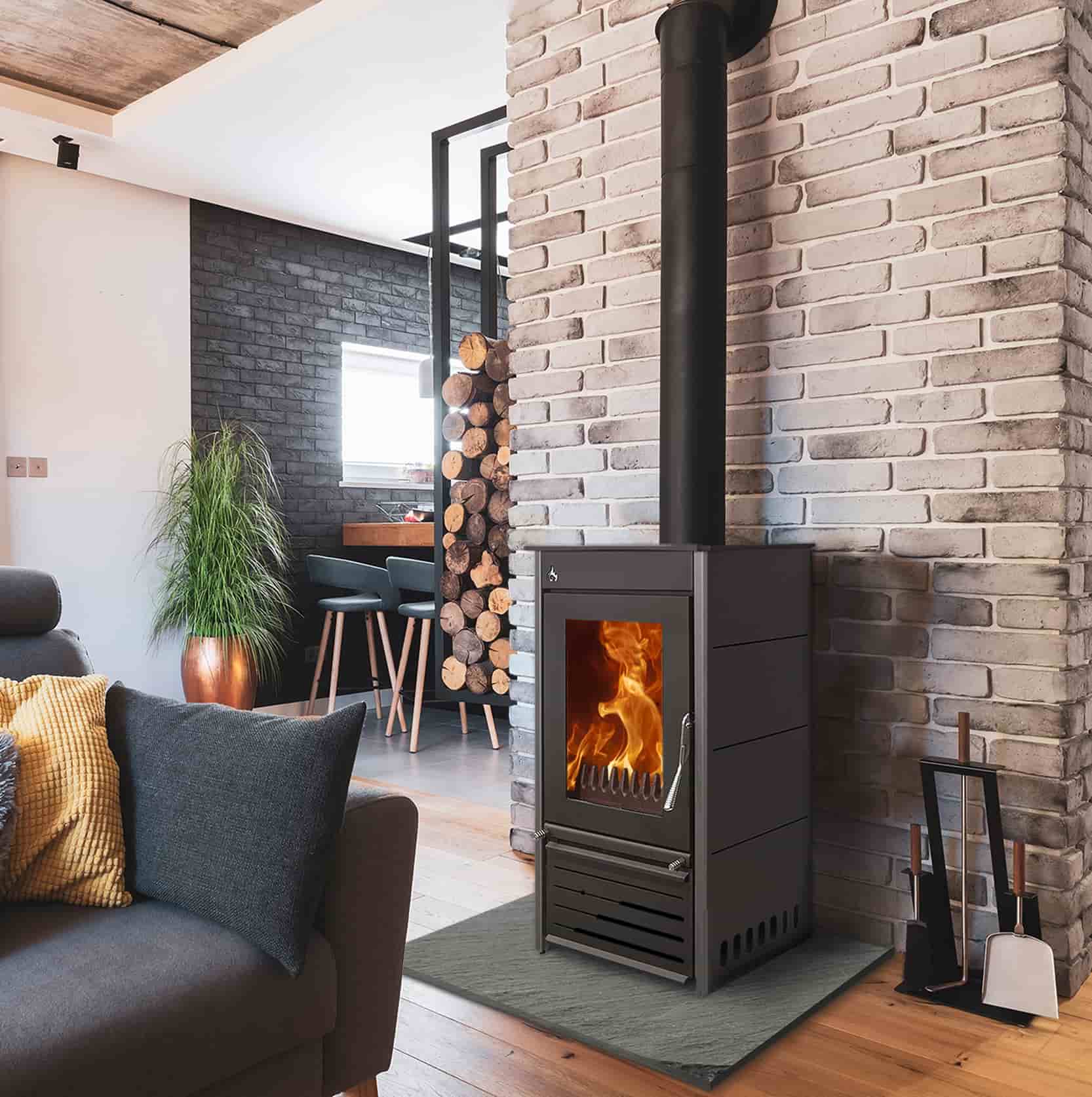 Woodfire CX8 Contemporary Wood Burning Boiler Stove