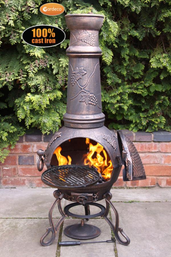 Toledo XL Chiminea Cast Iron